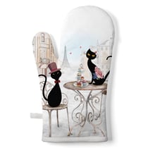 Gant de cuisine chats à Paris 30 x 18 cm