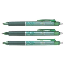 Lot de 3 Stylos Roller Rétractables Frixion Ball Clicker Pointe Fine Vert