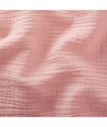Tissu Double Gaze de coton gaufrée de 130 CM de largeur Rose (BLUSH) vendu par 50 cm