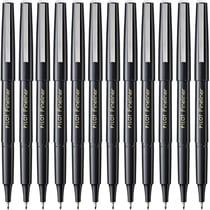 Lot de 12 feutres extra fins - PILOT - Fineliner - Pointe ogive 0,4 mm - Noir