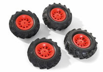 Lot de roues Jantes rouge pour rollyFarmtrac Premium - Rolly Toys