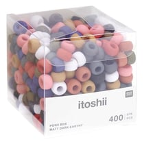 Itoshii pack 400 perles Ponii beads – couleur de la terre mat sombre - Rico Design - Rouge