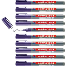 Lot de 10 marqueurs pour tableaux blancs effaçables - EDDING - Pointe fine 1 mm - Violet