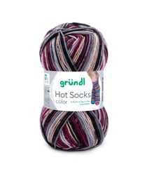 Laine à chaussettes à tricoter HOT SOCKS COLOR - Grundl - certifiée Oeko-Tex 408 Multicolore
