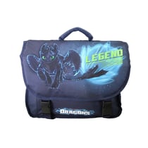 Cartable scolaire 38 cm - Dragons - Bleu - Garçon, 2 compartiments
