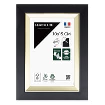 Cadre photo Actual noir doré 10x15 cm