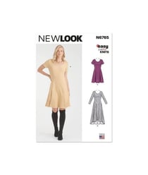 Patron New Look 6765 - Robe en tricot du 38 au 50 FR taille n°FR 38-50