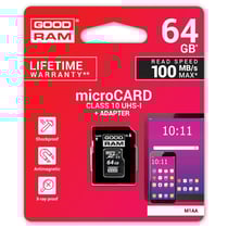 Carte mémoire Goodram micro SDXC-SDHC 64GO M1AA classe 10