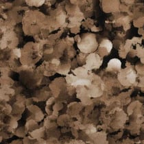 Tissu Viscose  Isadora effet aquarelle  Marron floutée sur fond Noir