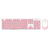 Clavier Et Souris Gaming Sans Fil Sensation Mécanique Compatible Laptops Rose YONIS