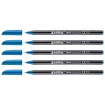 Lot de 5 feutres de coloriage pointe fine 1 mm - EDDING - Bleu clair - 1200