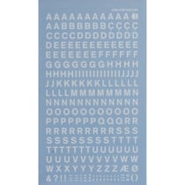 Lettres alphabet Transfert Blanc 6 mm
