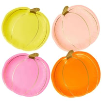 8 Assiettes Citrouille Mixte Pastel