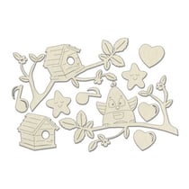 Clipboard, embellissement carton Fabrika Décoru CUTIE SPARROW BOY 608