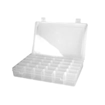 MégaCréa DIY - Boite en plastique organiseur pour ranger les perles 36 cases 27,5 cm