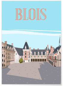 Affiche ville de Blois 2 | A3 : 29,7x42cm