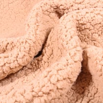 Tissu Fausse fourrure Sherpa Beige - Au mètre