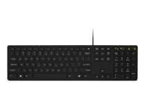 PORT Connect Clavier PC de bureau fialire USB-A & USB-C slim prise UK Qwerty noir