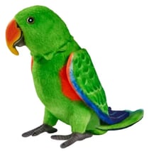 Peluche perruche eclectus vert et bleu 19cm - Anima