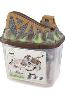 Ensemble de train de construction à plateau seau