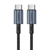 CHOETECH Câble Tressé USB-C vers USB-C PD60W Noir 1,2M