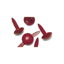 Attaches parisiennes Rond, 4+8 mm, boîte blister 75 pces, rouge