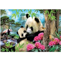 Puzzle la famille de panda 1000 pieces - collection animaux - educa 17995
