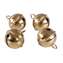 Déco-Clochettes métal(en forme de boule), sachet. 4 pces. , or