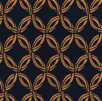 Tissu Crêpe de Viscose Circles sur fond Bleu marine