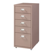 Caisson de bureau armoire meuble de rangement à roulettes avec 5 tiroirs