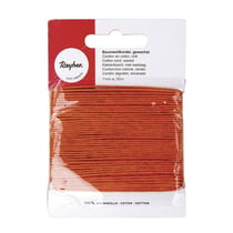 Cordon en coton, ciré, 1mm, carte 20 m, orange
