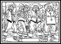 Tableau velours a colorier les quatre mousquetaires Sericolor