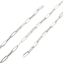 1 Mètre chaîne maille trombone 15*5mm en fer - argenté