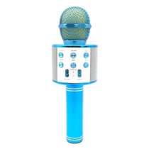 Microphone Android iOs Karaoké Bluetooth 4.2 Haut-Parleur Puissance 5W Bleu YONIS