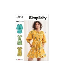 Patron Simplicity 9780 - Robe du 34 au 52 FR taille n°FR 34-42