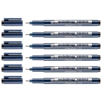Lot de 6 feutres fins de précision - EDDING - Noir - Pointe 0,5 mm