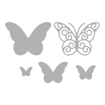 Gabarit découp. kit: Whimsical Butterfli, 1,3 - 4,5cm, 5 pièces