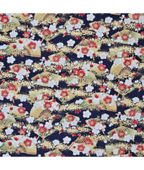 Tissu coton japonais OBI de 145 cm de largeur 5,5 Bleu vendu par 50 cm