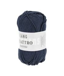 Fil à tricoter 100% coton QUATTRO - Lang Yarns 25 Bleu