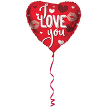Ballon Aluminium Hélium Coeur I Love You - 45 cm