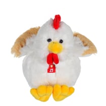Peluche - Les Pakidoo sonores en peluche 15 cm - poule blanche