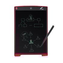 Tablette Graphique Écriture Dessin Bloc Note Numérique LCD 12 Pouces Rouge YONIS