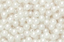 Lot De 500 PERLES NACREES Blanche ACRYLIQUE Diametre 4 mm - Creation