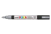 Lot de 12 marqueurs peinture pointe conique fine 0,9 - 1,3 mm - POSCA - Argent