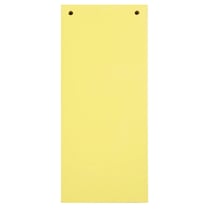 Paquet 100 fiches intercalaires horizontales unies perforées - 105x240mm - Jaune - x 12 - Exacompta