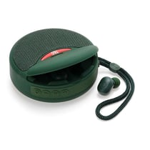 Enceinte Bluetooth 2-en-1 & Casque Sans Fil Autonomie 10m Fonction Mains-Libres FM Vert YONIS