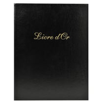 Livre d'or Balacron avec titre 100 pages blanches - 27x22 cm vertical - Couleurs assorties - x 3 - Exacompta