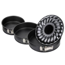 Set de 2 moules à manqué et 1 moule à manqué et savarin diamètres 20, 24 , 28 cm Zenker Black Metallic