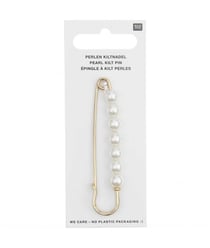 Épingle à Kilt avec Perles 76 x 18mm : Élégance Traditionnelle Revisitée - Rico Design Or