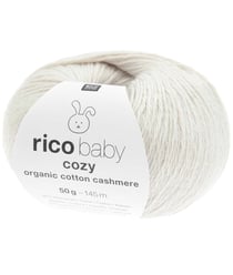 Pelote Rico Baby Cozy Organic Cotton Cashmere – Douceur et Naturel pour Bébé 02 Ecru